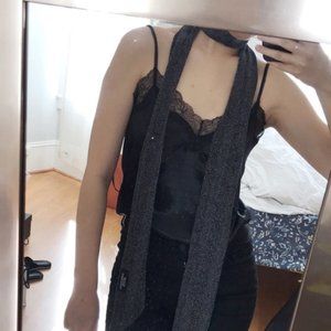 Oak + Fort Black Lace Top XS